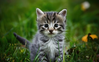 blue kitten with black spots