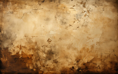 Obraz premium Brown and black vintage paper texture background with stains. Generative AI