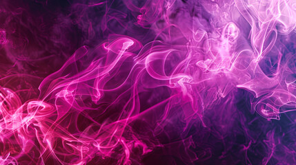 Wisps of smoke in a chaotic pattern, with a neon fuchsia texture adding a layer of drama and complexity.