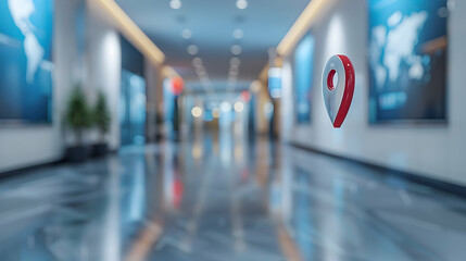 Ultra-Realistic Business Center Directory Icons for Modern Office Design Concept - Stock Photo