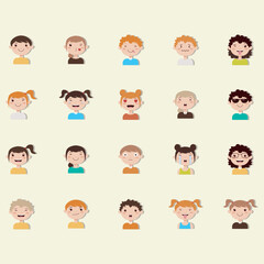 Kids  face with different emotions