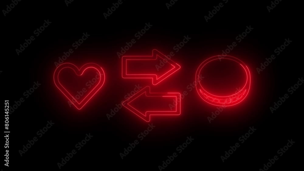 Poster set of red arrows in different directions on black background for the design of websites, articles, 