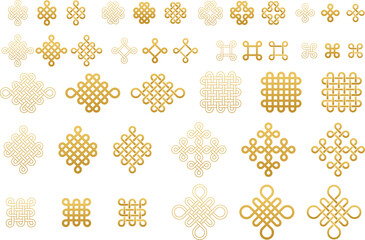Chinese knots. Pan chang. Chinese simbol. Asian ornament. Chinese ornament. Traditional Pattern