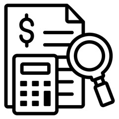 Accounting Analysis  Icon Element For Design