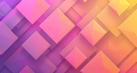gradient background with square, triangle, oval shapes, ultra wide wallpaper 