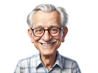 Portrait of an elderly man. Grandfather.
