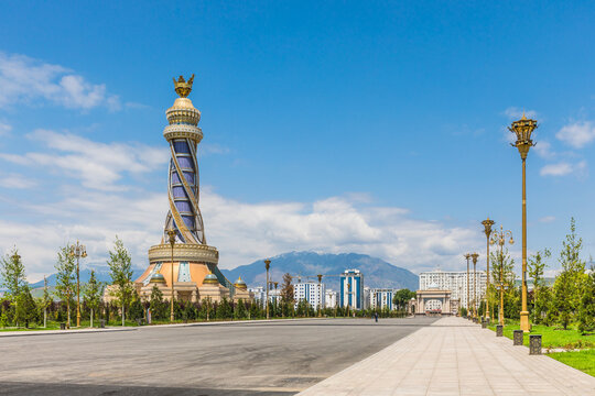 Dushanbe, Tajikistan - May 01, 2024: The Istiklol complex or the Independence and Freedom Tower is a new symbol of the capital in honor of the country&rsquo;s 30th anniversary
