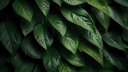 green leaves background Generative AI 