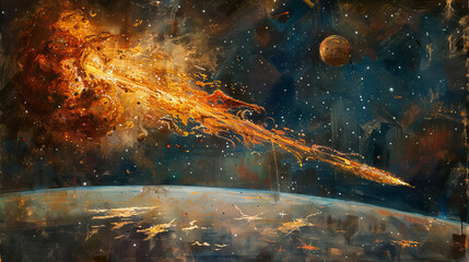 Cosmic Collision Celestial Chaos