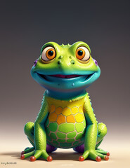 Multi coloured Frog