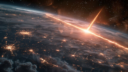Galactic Collision Celestial Convergence