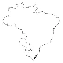 Outline of the map of Brazil, Paraguay