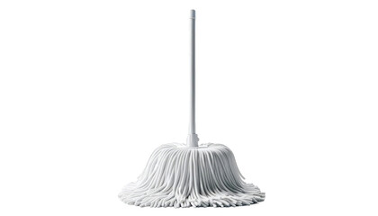 A white mop with a white handle