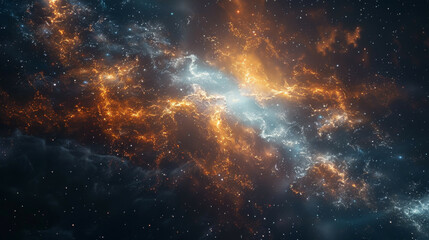 Naklejka premium Starry Cosmos Celestial Nebulae