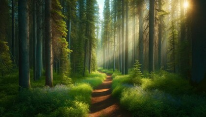 morning in the forest