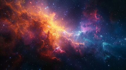 Vibrant Cosmos Colorful Galaxy Splendor