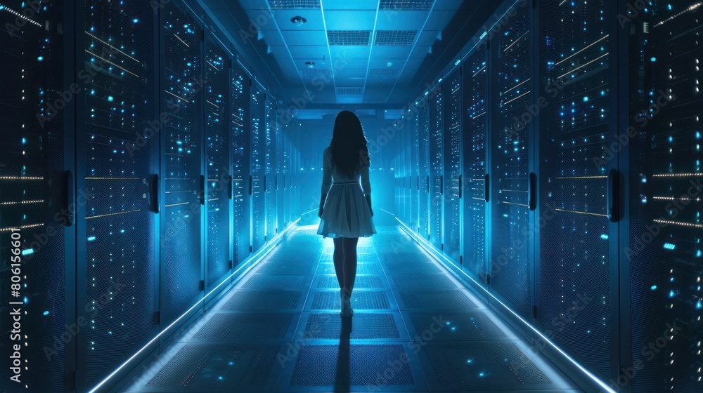 Aufkleber an it professional discusses servers, technology, and networking with colleagues. in this video, you