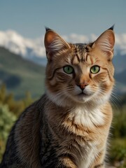 Obraz premium cat in the grass