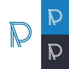 Vector P modern initial letter logo design vector bundle it will be suitable for which company or brand 