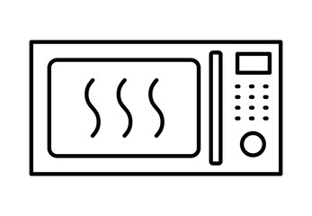 Modern microwave icon. Kitchen electric appliance for cooking food. Vector illustration.