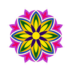 Flower Pattern Art -  Petals Indian Art Pattern - Gold mandala, Indian art, kalamari, flower art - Indian pattern gold, Indian festival, Diwali