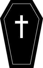 Halloween coffin icon vector.
Halloween vampire coffin vector isolated.