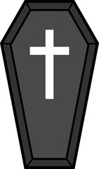 Halloween coffin icon vector.
Halloween vampire coffin vector isolated.