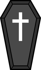 Halloween coffin icon vector.
Halloween vampire coffin vector isolated.