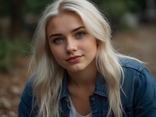 Naklejka premium portrait of a girl