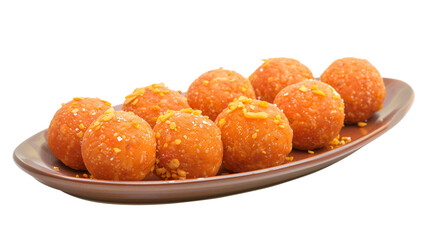 Laddu indian dessert food isolated on a white background