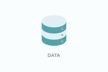 Data Vector Icon Or Logo Sign Symbol Illustration