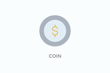 Coin Vector Icon Or Logo Sign Symbol Illustration