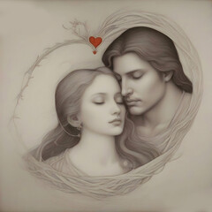 Love Couple Relationship Illustration Art