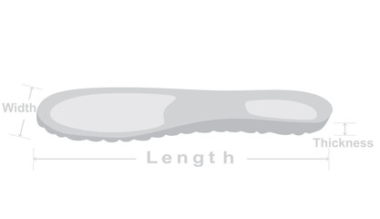 Shoe dimensions icon. vector illustration