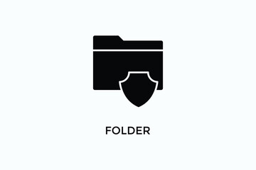 Folder Vector Icon Or Logo Sign Symbol Illustration
