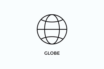 Globe Vector Icon Or Logo Sign Symbol Illustration