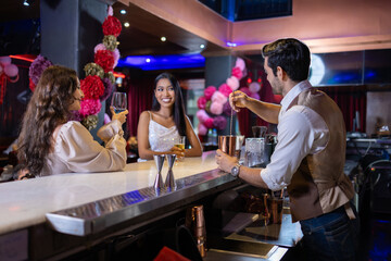 Bartender Preparing Cocktail at Upscale Bar