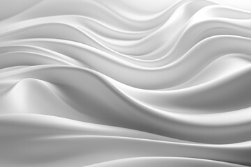 Naklejka premium White abstract background with waves and curves. Minimal