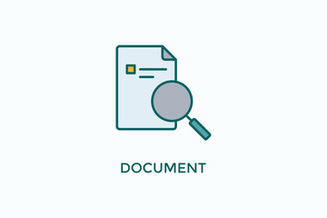 Document Vector Icon Or Logo Sign Symbol Illustration
