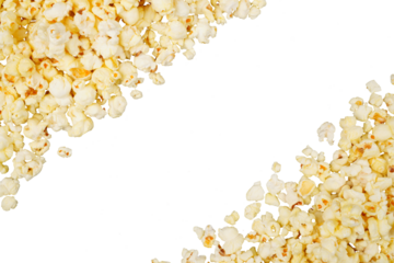 Fresh butter popcorn with copy space