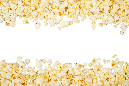Fresh butter popcorn with copy space