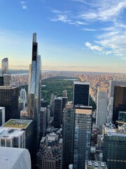 On top of the Rockefeller Center - A view of the Central Park