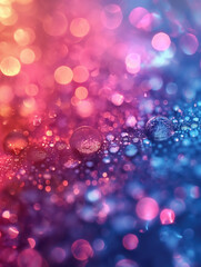 water drops colorful background