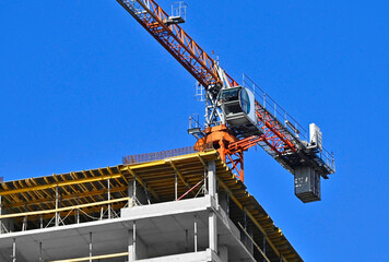 Crane and highrise construction