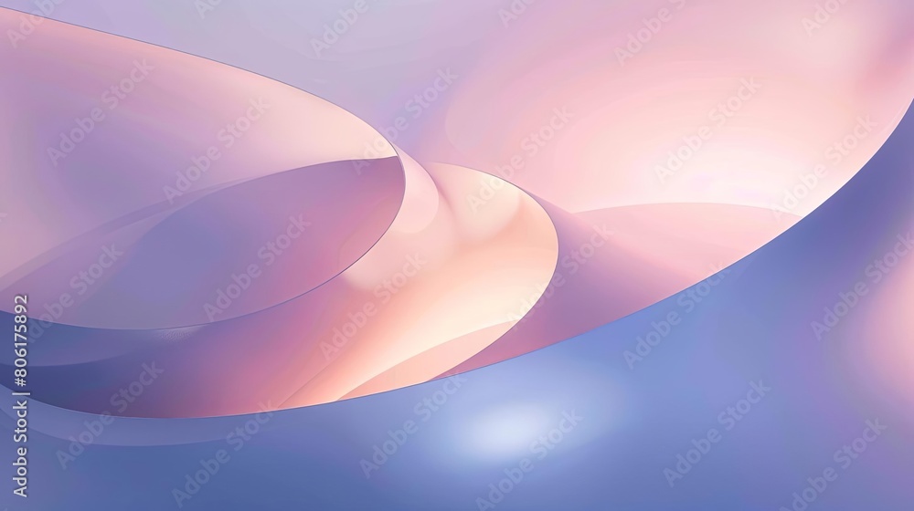 Poster abstract composition minimalist elements ethereal gradients white circle red square green triangle
