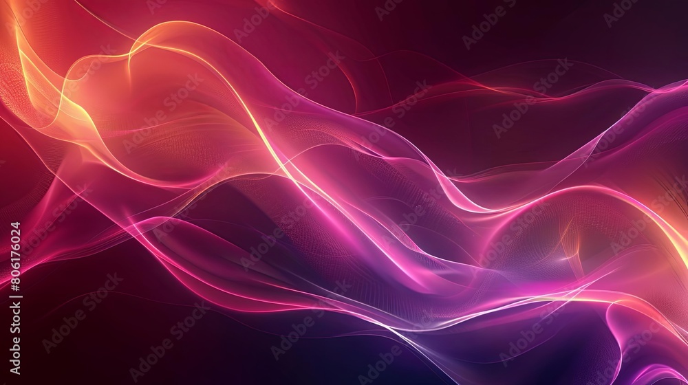 Poster abstract composition with minimalist elements and ethereal gradients