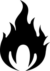 Web burning fire logo, simple icon