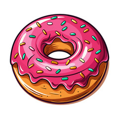 Sweet tasty donut vector design isolated illustration hand-drawn