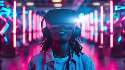 Fototapeta premium VR innovative technology revolutionizes customer service It provides a personalized experience.