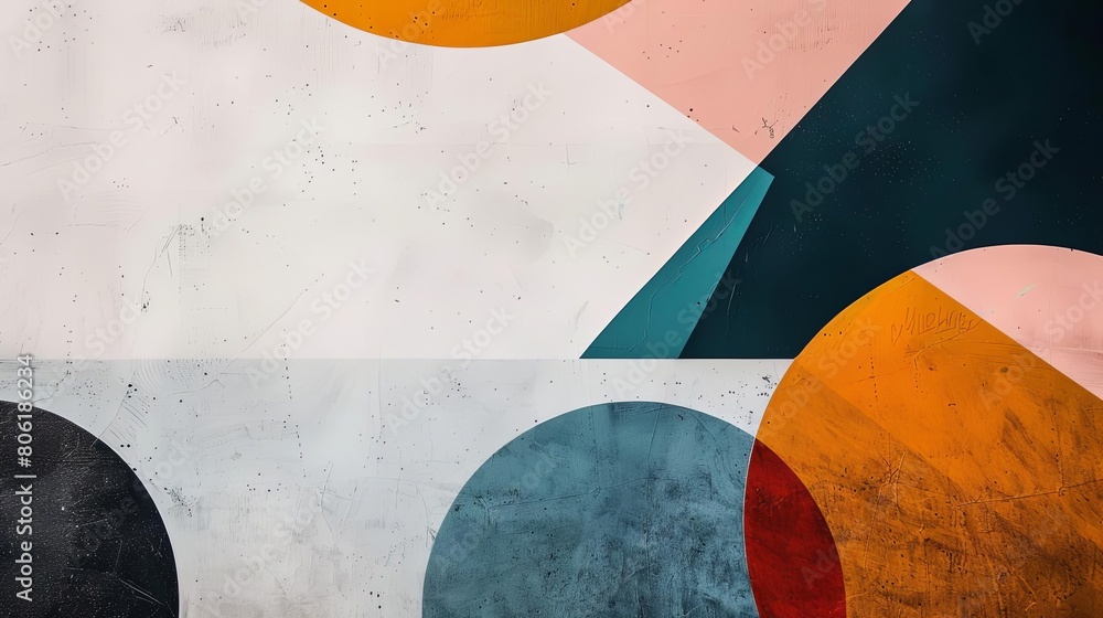 Aufkleber clean and modern abstract composition with sharp angles, featuring a white wall as the main focus